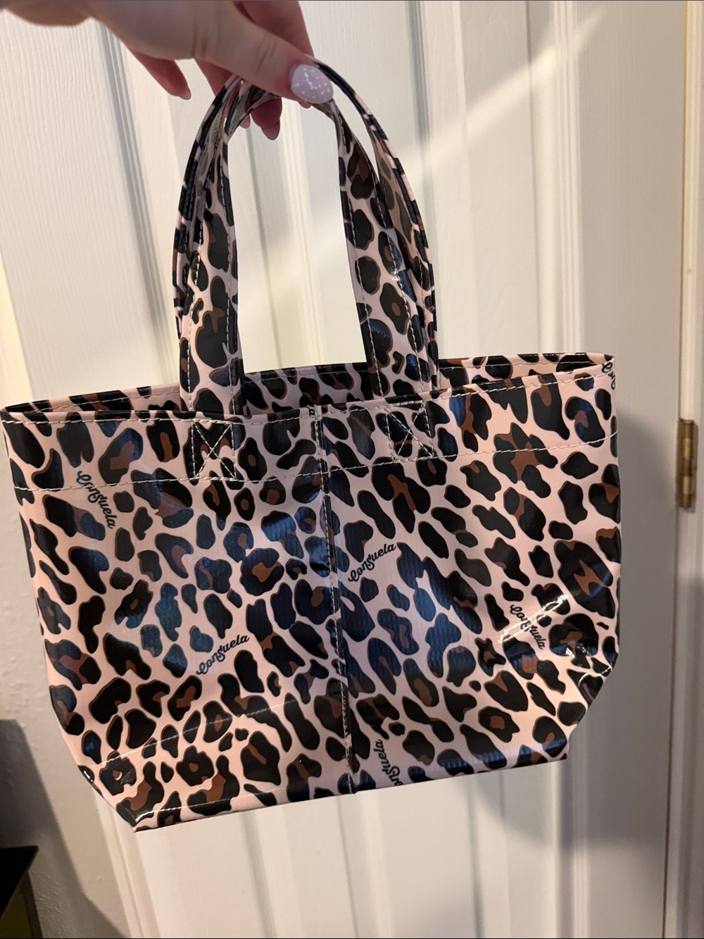 Consuela Pink and Black Leopard Print Tote - Picture 2 of 3